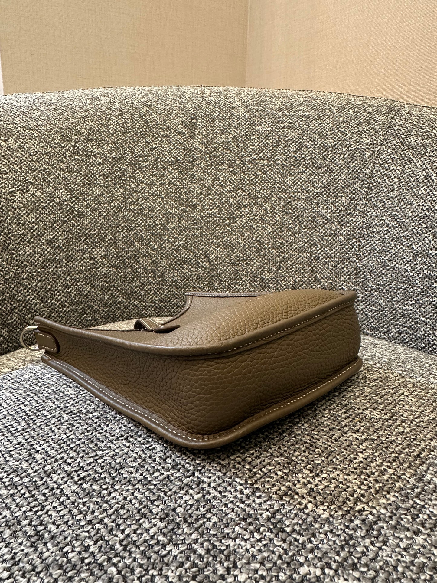 Hermes Evelyne TPM 16 Crossbody Bag Etoupe Leather