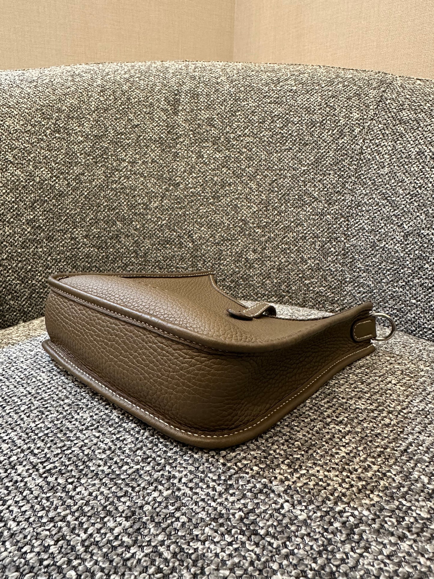 Hermes Evelyne TPM 16 Crossbody Bag Etoupe Leather