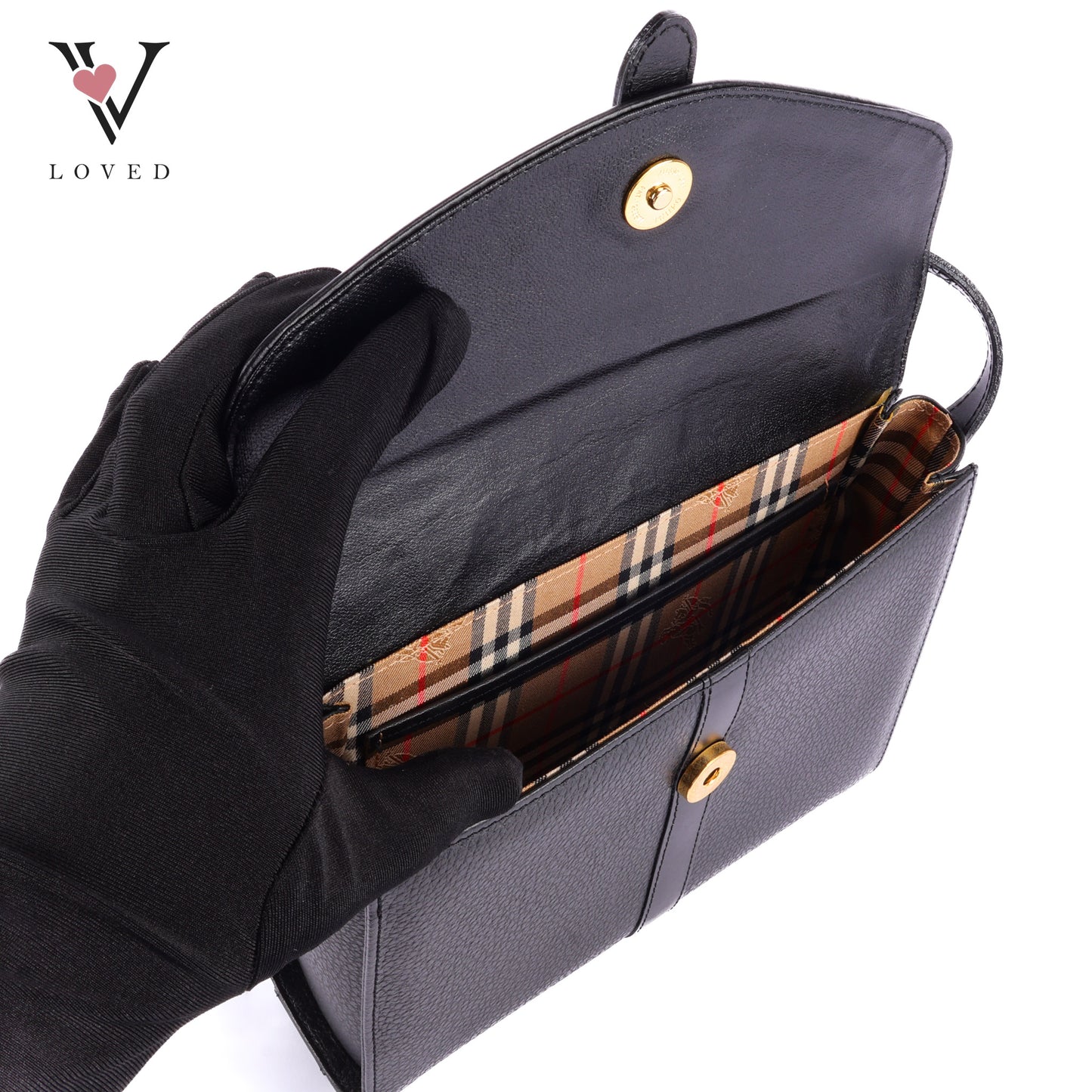 Burberry Black Leather Shoulder Bag