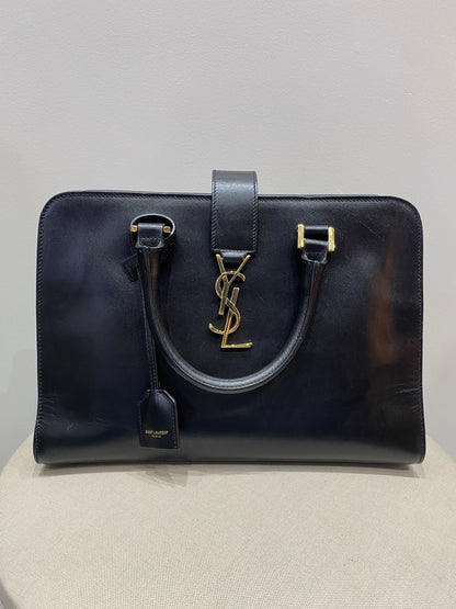 Yves Saint Laurent Baby Cabas in Black Leather