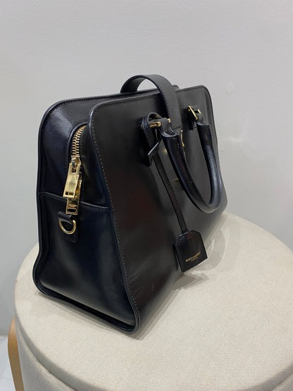Yves Saint Laurent Baby Cabas in Black Leather
