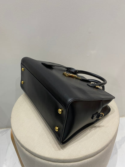 Yves Saint Laurent Baby Cabas in Black Leather