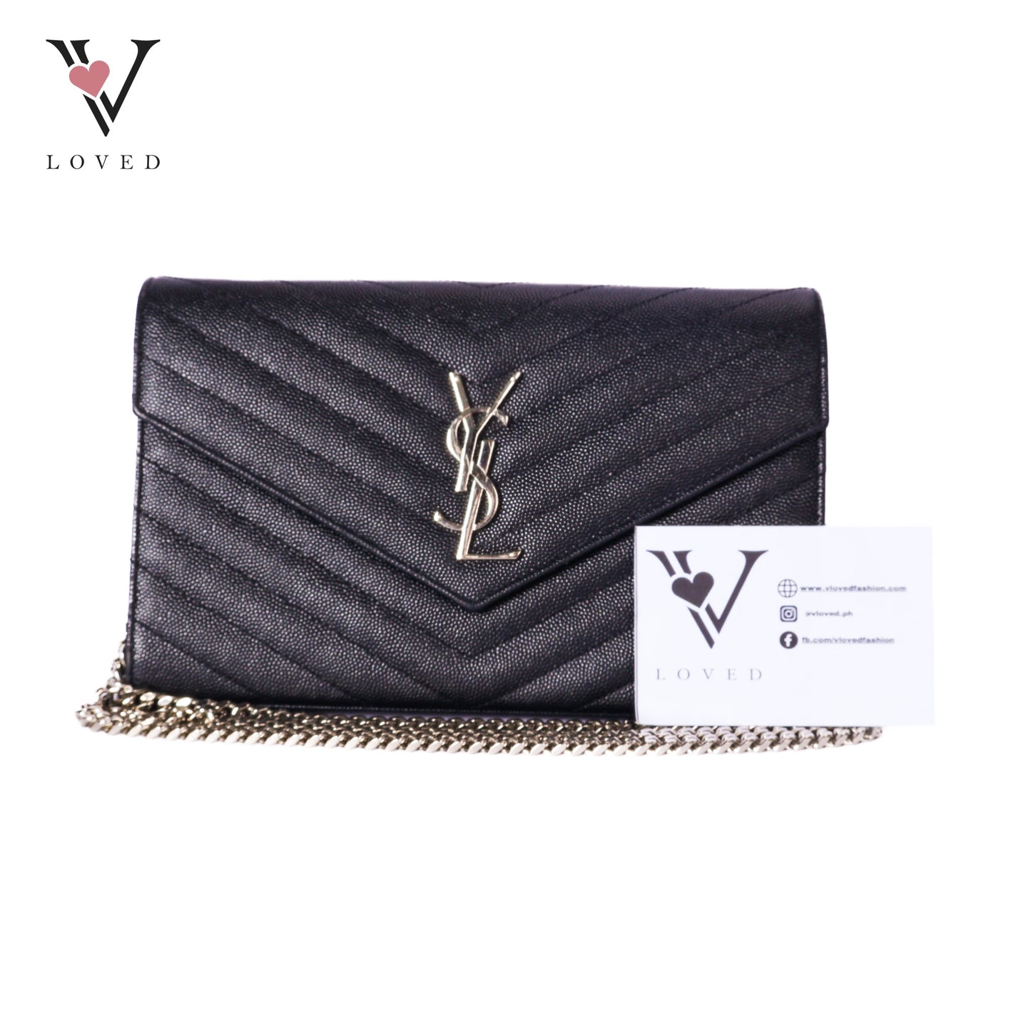 Cassandre Envelope Wallet On Chain Black