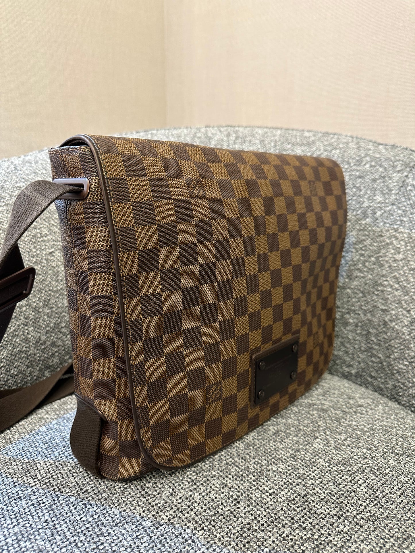 Louis Vuitton Brooklyn Messenger Bag in Damier Ebene