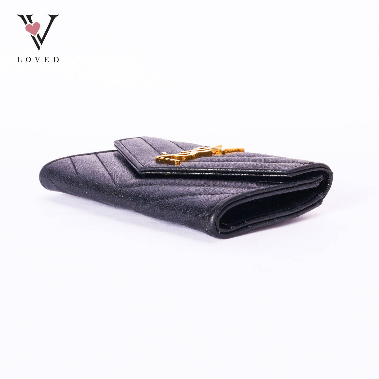 Monogram Small Flap Wallet in Grained Leather