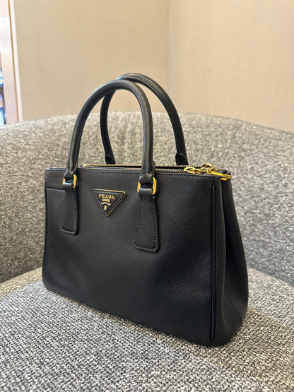 Prada Galleria Saffiano Leather Small Double-Zip Tote Bag