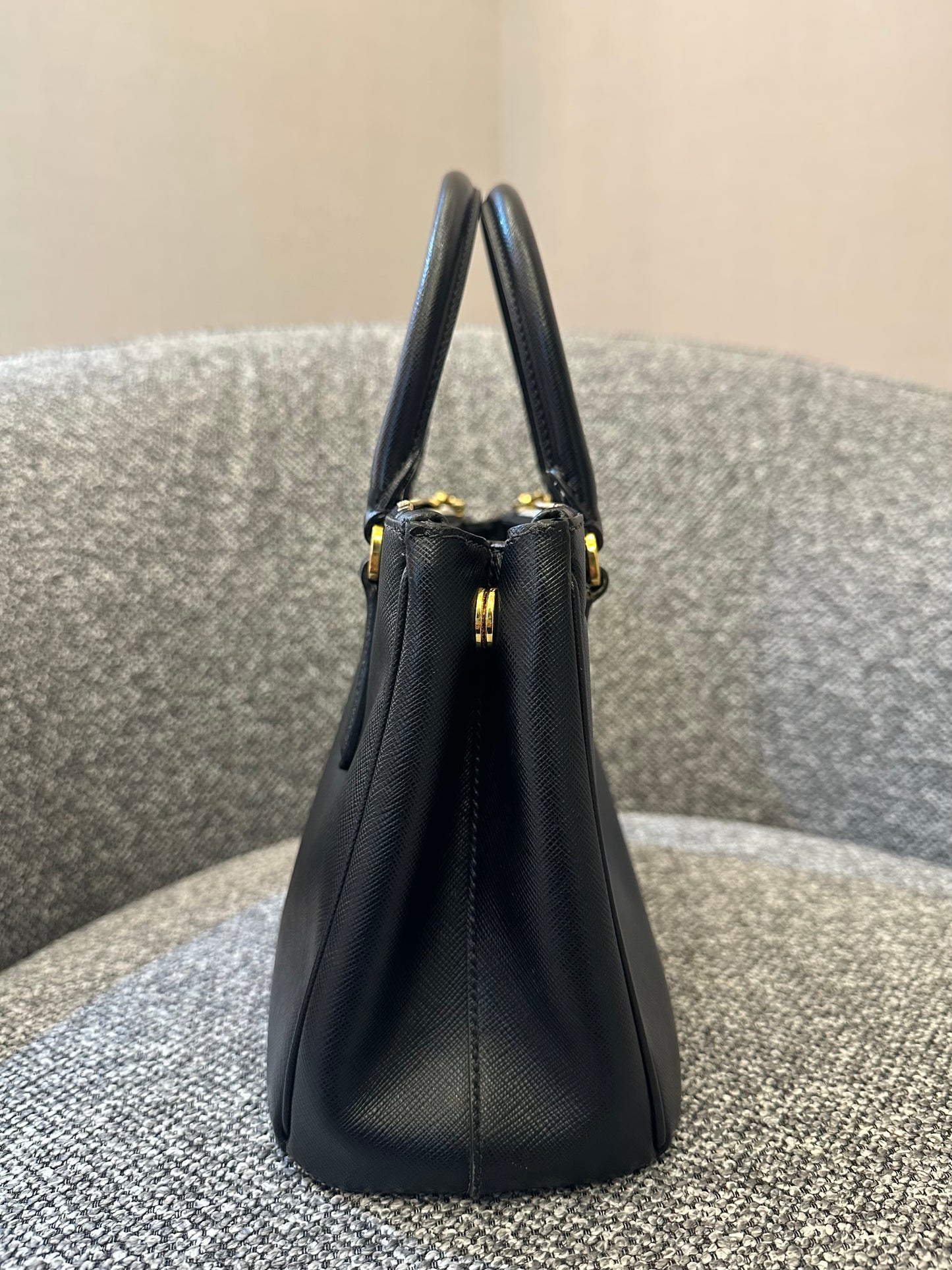 Prada Galleria Saffiano Leather Small Double-Zip Tote Bag