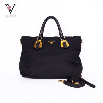 Tessuto Nylon Two- way Tote Bag