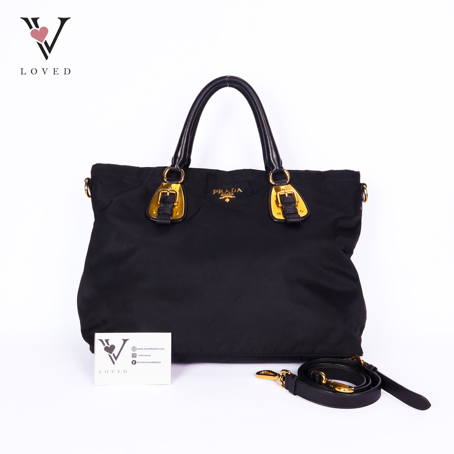 Tessuto Nylon Two- way Tote Bag