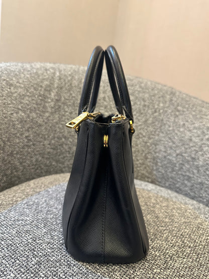 Prada Galleria Saffiano Leather Small Double-Zip Tote Bag