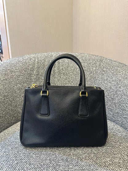 Prada Galleria Saffiano Leather Small Double-Zip Tote Bag