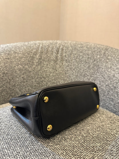 Prada Galleria Saffiano Leather Small Double-Zip Tote Bag