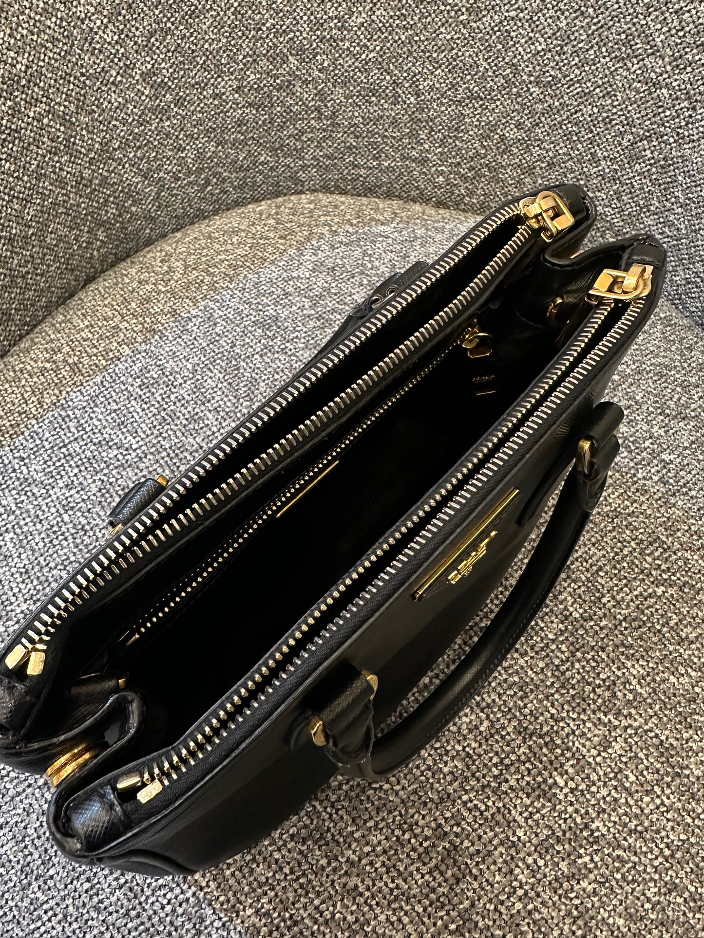 Prada Galleria Saffiano Leather Small Double-Zip Tote Bag