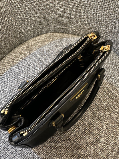 Prada Galleria Saffiano Leather Small Double-Zip Tote Bag