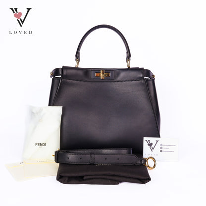 Peekaboo Soft Large Leather Black