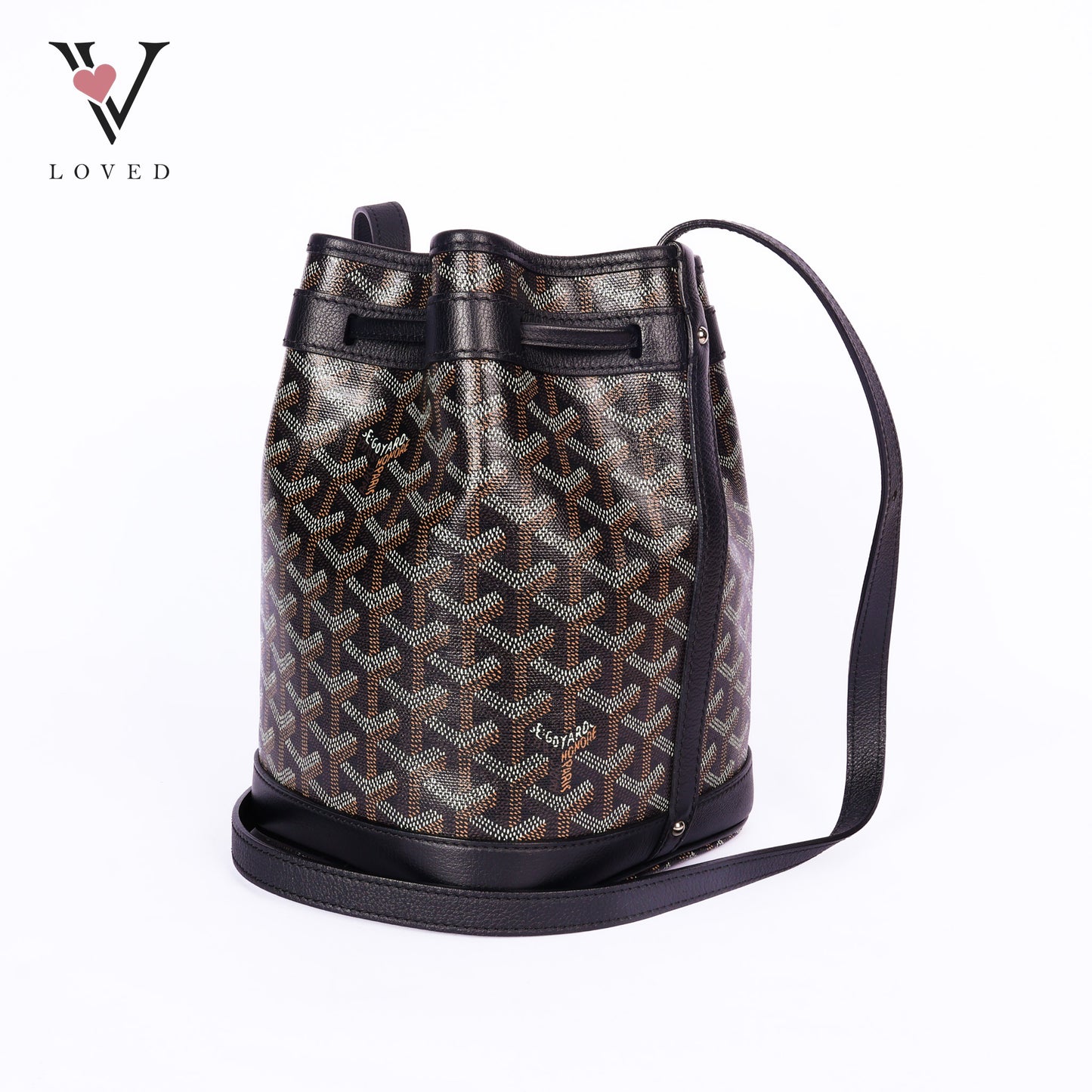 Goyardine Petit Flot Bucket Bag PM Black