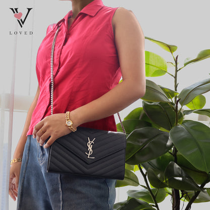 Cassandre Envelope Wallet On Chain Black