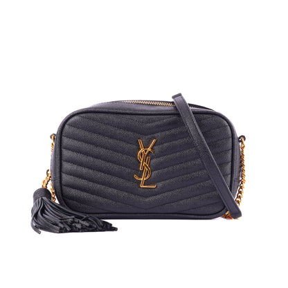 Yves Saint Laurent Lou Camera Bag In Black Quilted Leather