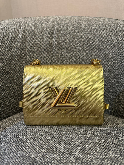 Louis Vuitton Twist PM in Gold Epi Leather