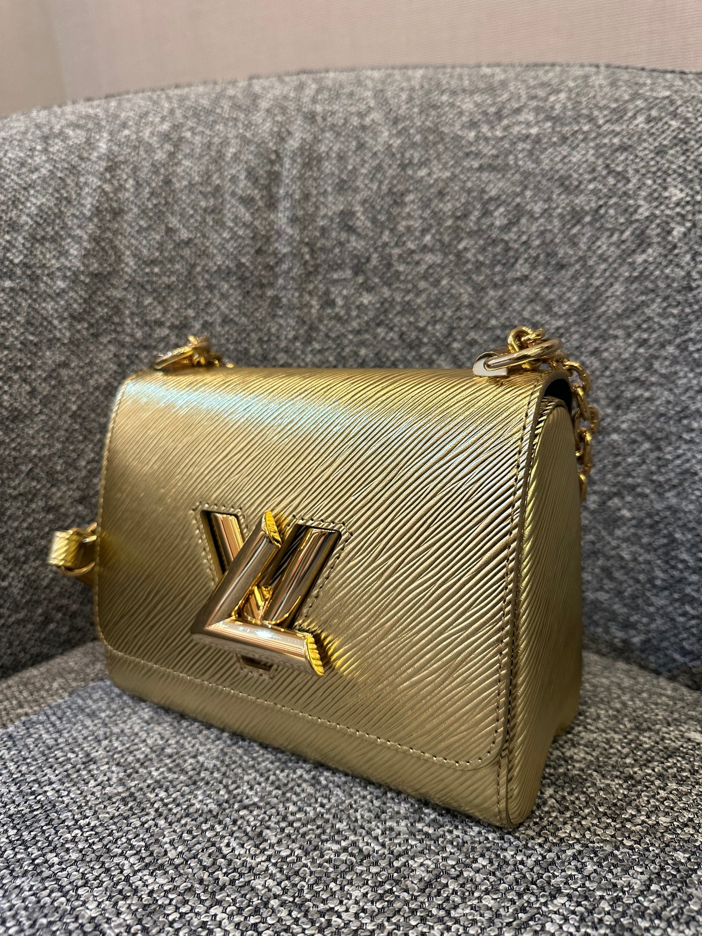 Louis Vuitton Twist PM in Gold Epi Leather