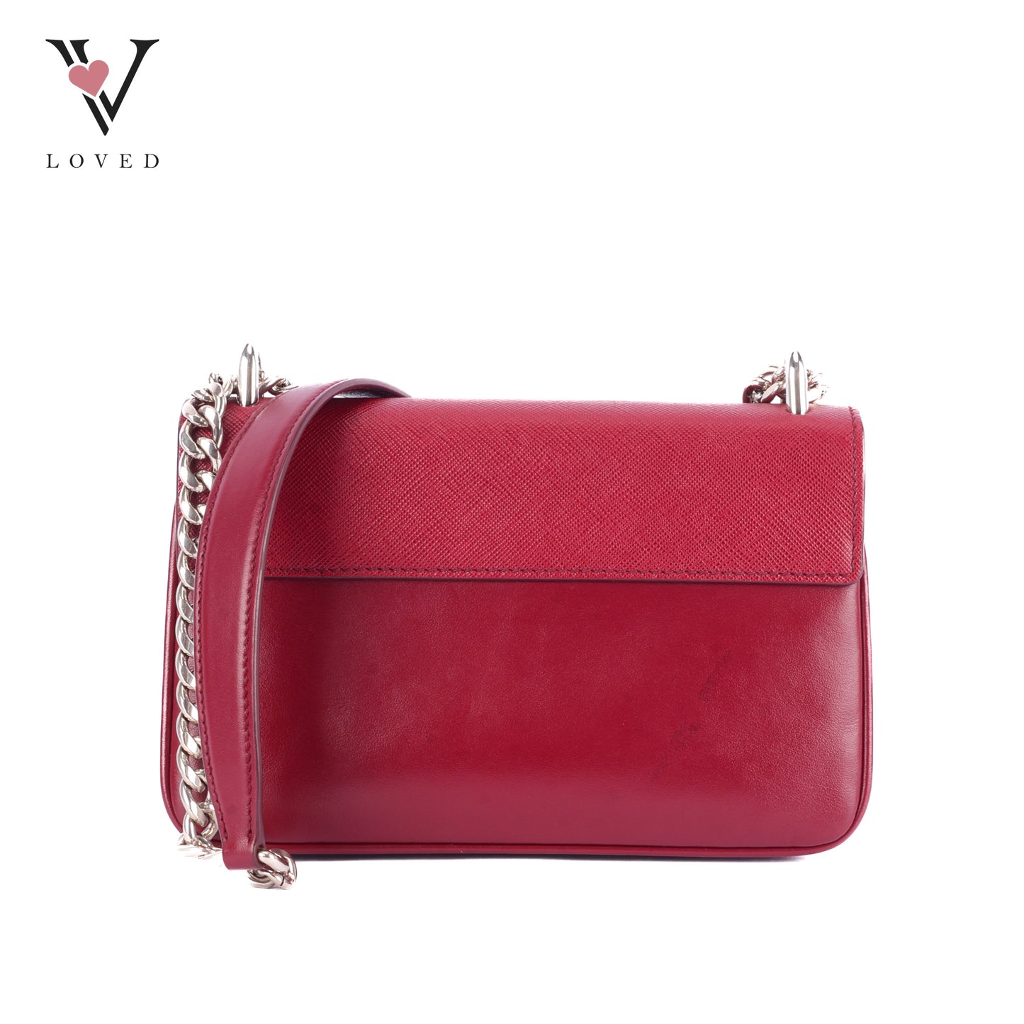 Prada Leather Crossbody Bag in Red