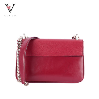 Prada Leather Crossbody Bag in Red