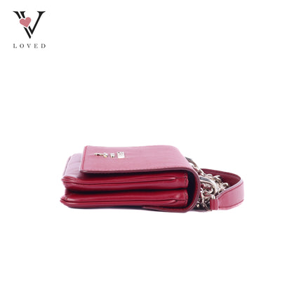 Prada Leather Crossbody Bag in Red