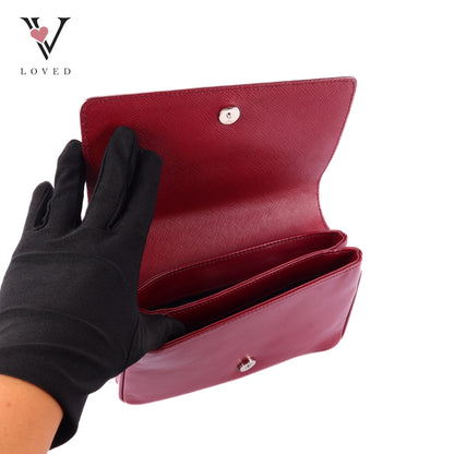 Prada Leather Crossbody Bag in Red
