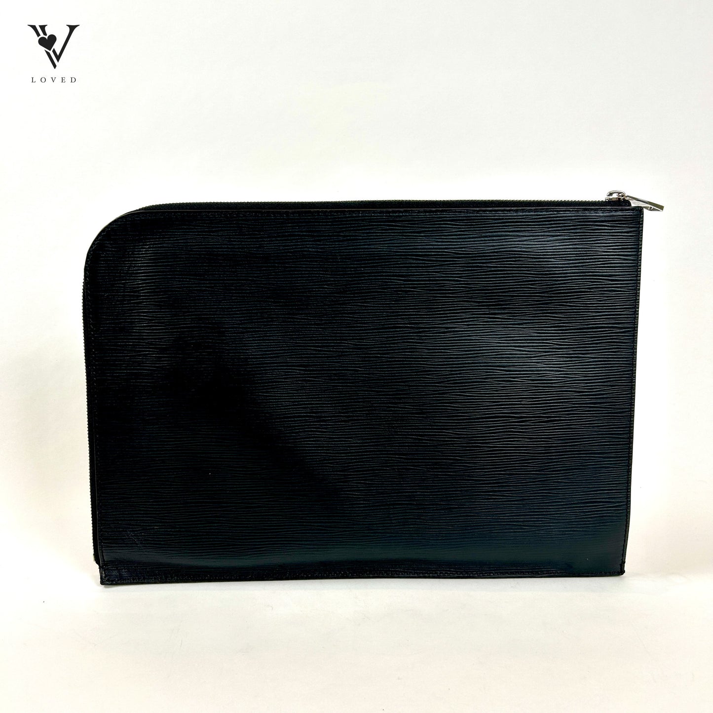 Louis Vuitton Poche Portfolio Black Epi Leather Document Clutch Bag