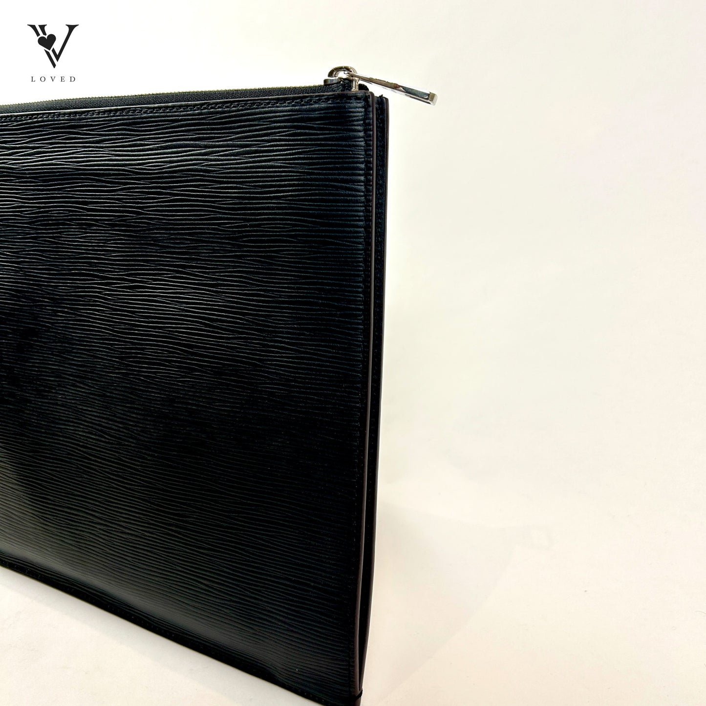 Louis Vuitton Poche Portfolio Black Epi Leather Document Clutch Bag