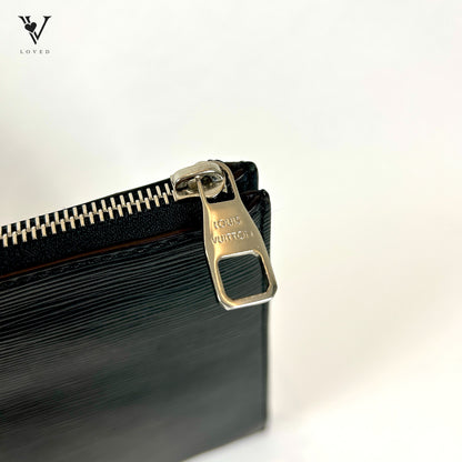 Louis Vuitton Poche Portfolio Black Epi Leather Document Clutch Bag
