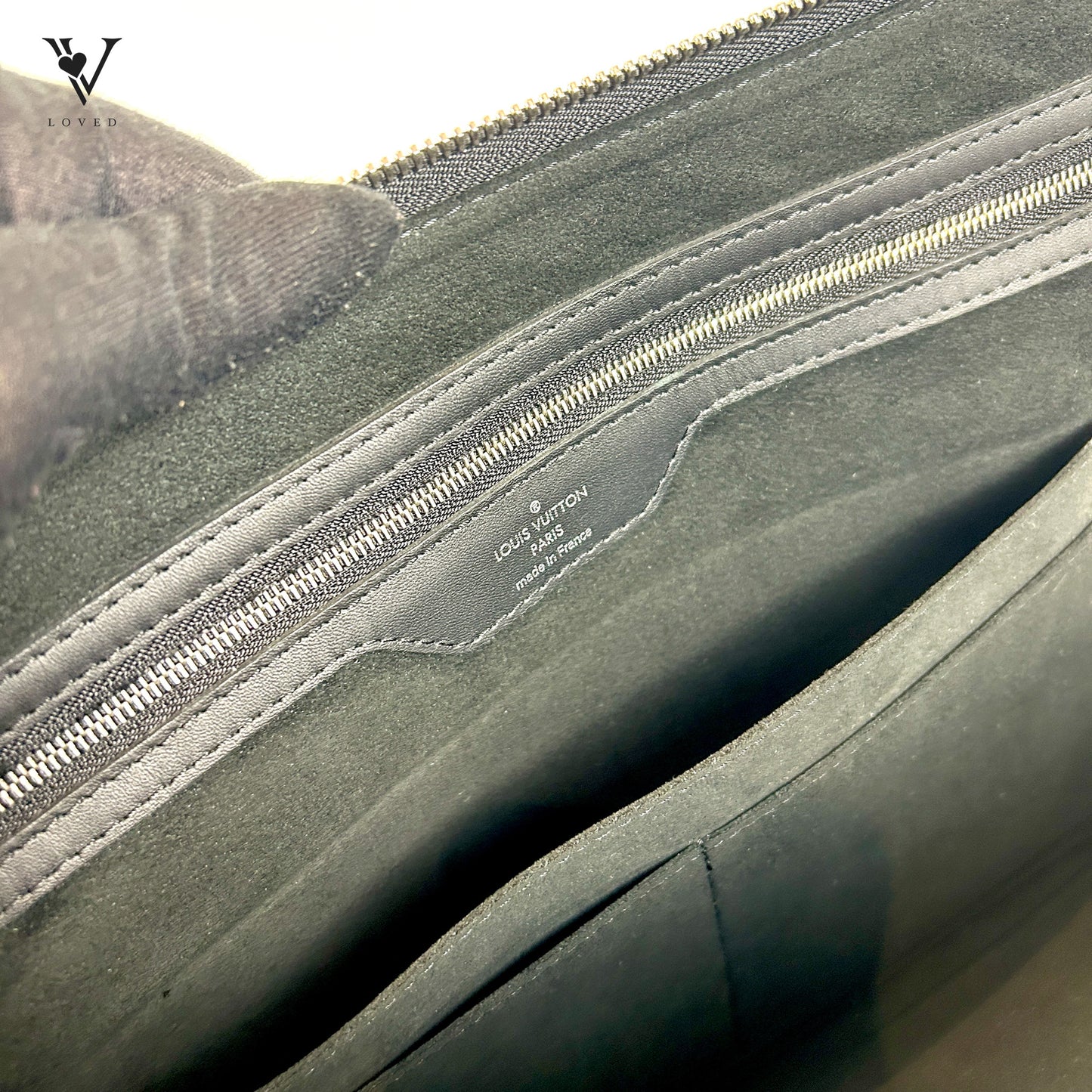 Louis Vuitton Poche Portfolio Black Epi Leather Document Clutch Bag