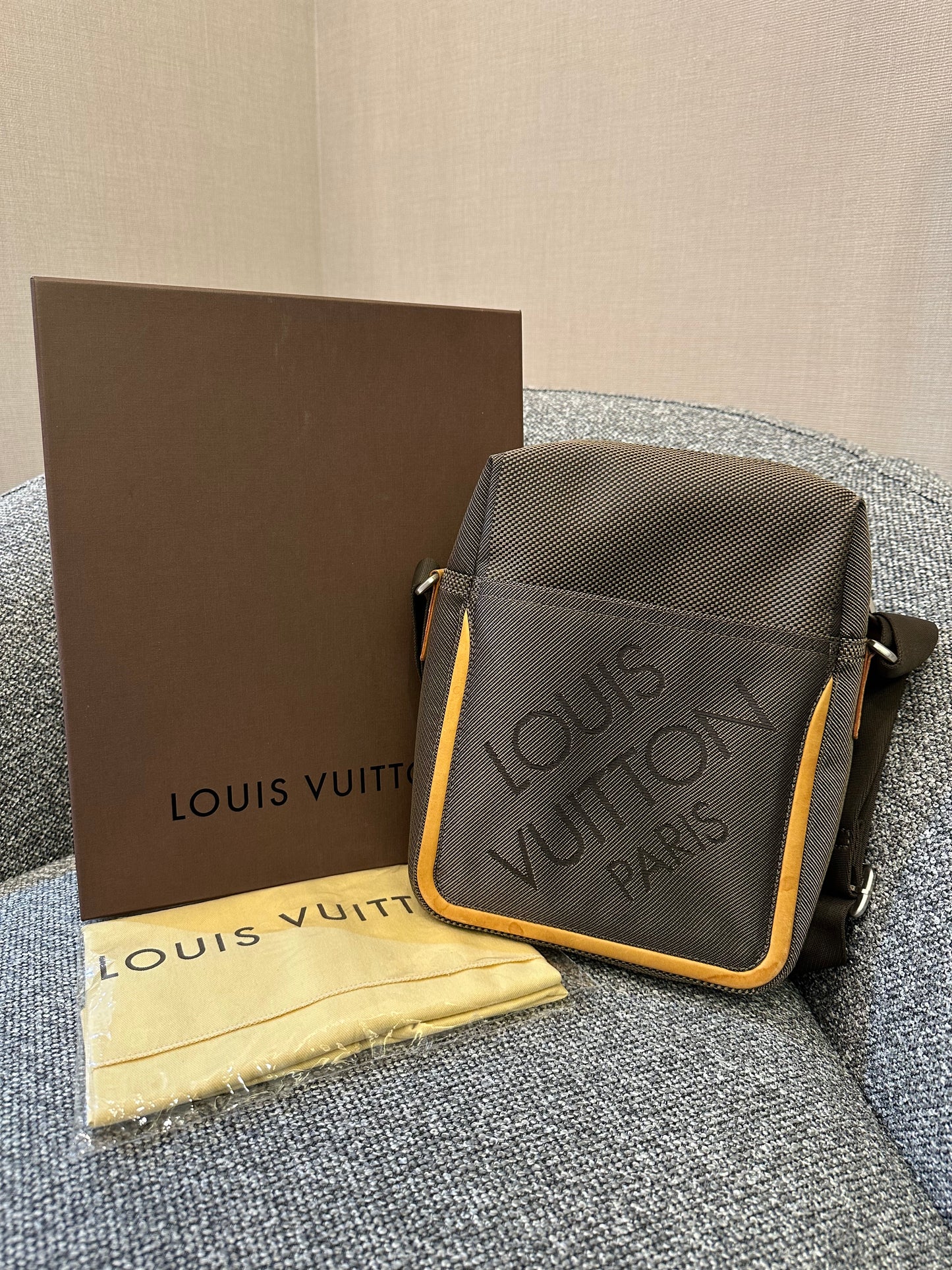 Louis Vuitton Terre Damier Geant Citadin PM Messenger Bag