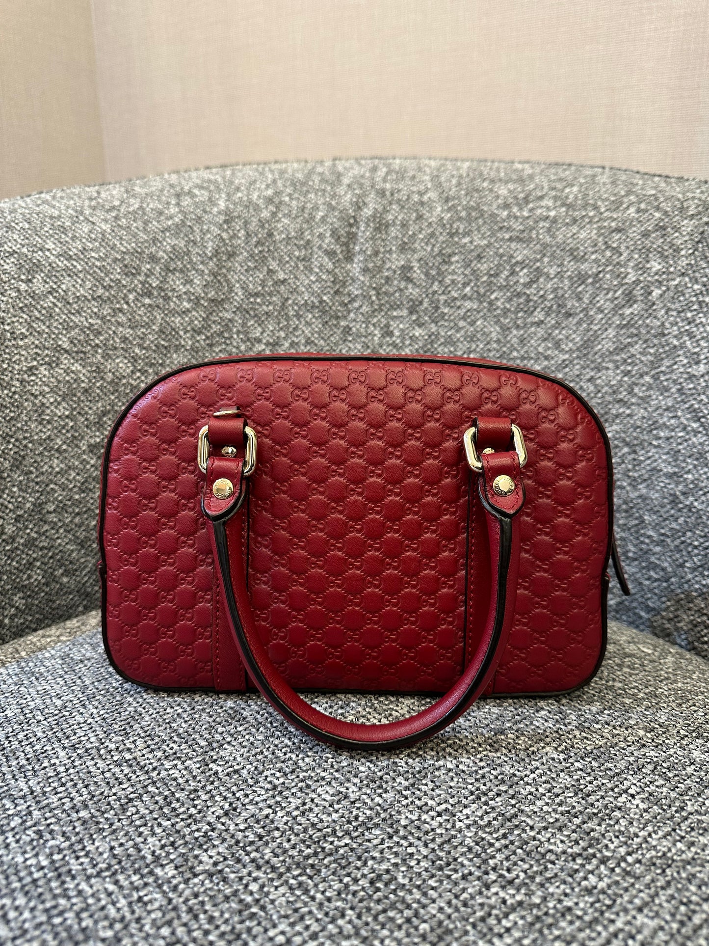 Gucci Microguccissima Top Handle in Red