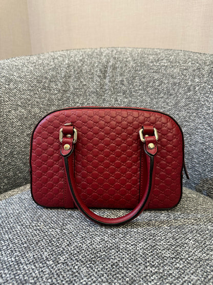 Gucci Microguccissima Top Handle in Red