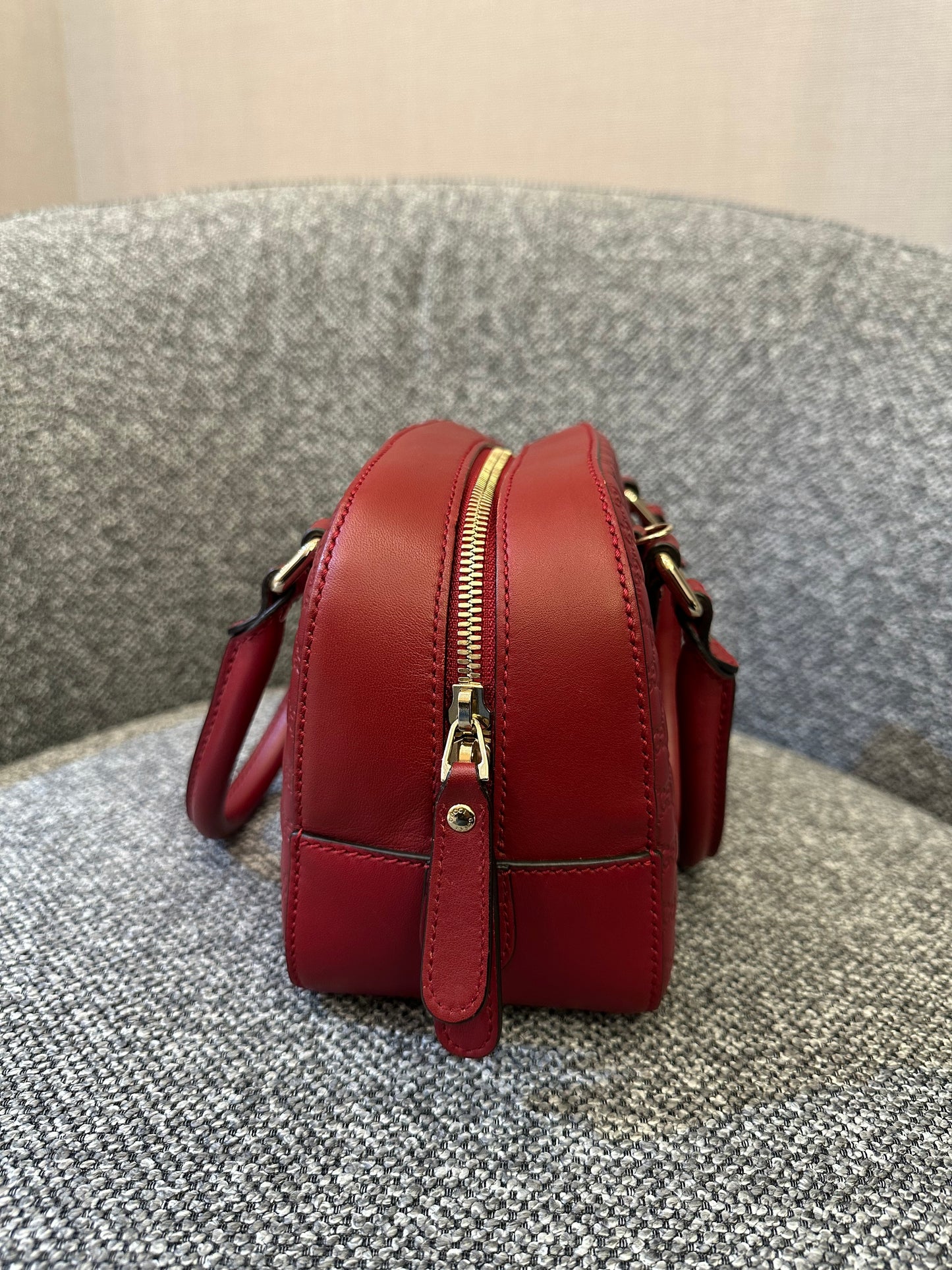 Gucci Microguccissima Top Handle in Red