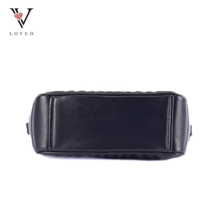 Prada Diagramme Crossbody Bag In Black Soft Calfskin Leather