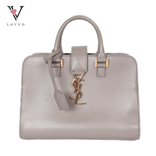 Baby Monogram Cabas In Grey Leather