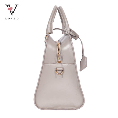 Baby Monogram Cabas In Grey Leather