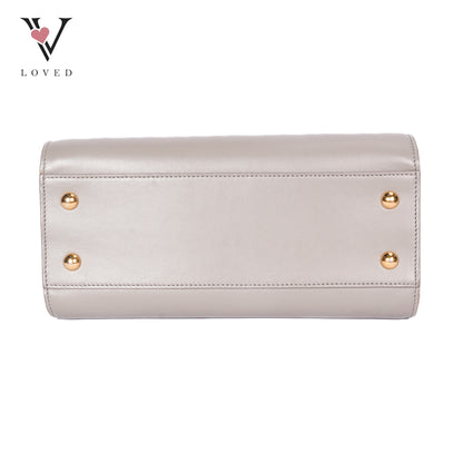 Baby Monogram Cabas In Grey Leather