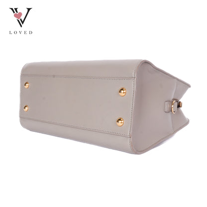 Baby Monogram Cabas In Grey Leather