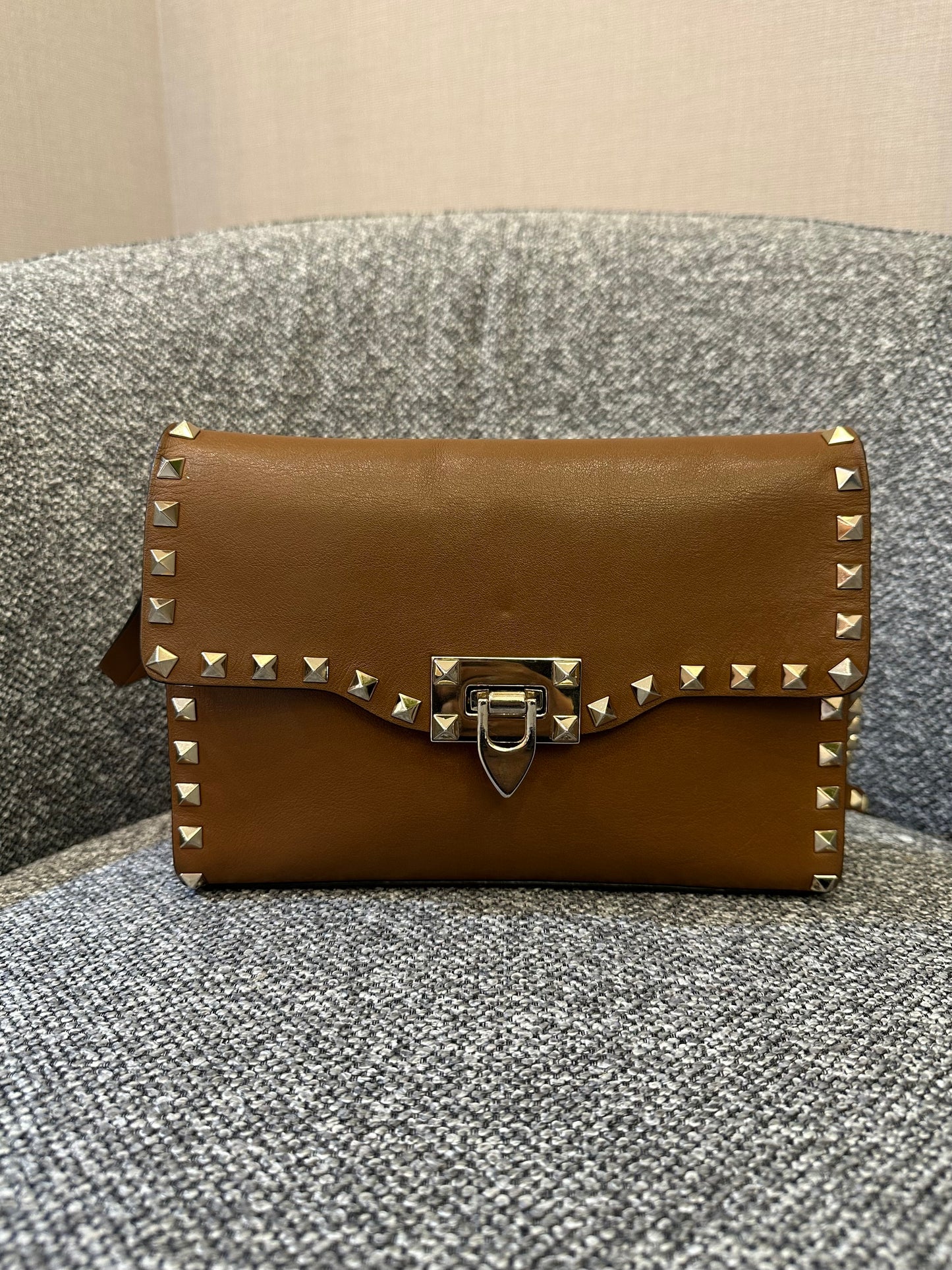 Valentino Garavani Rockstud in Brown Leather