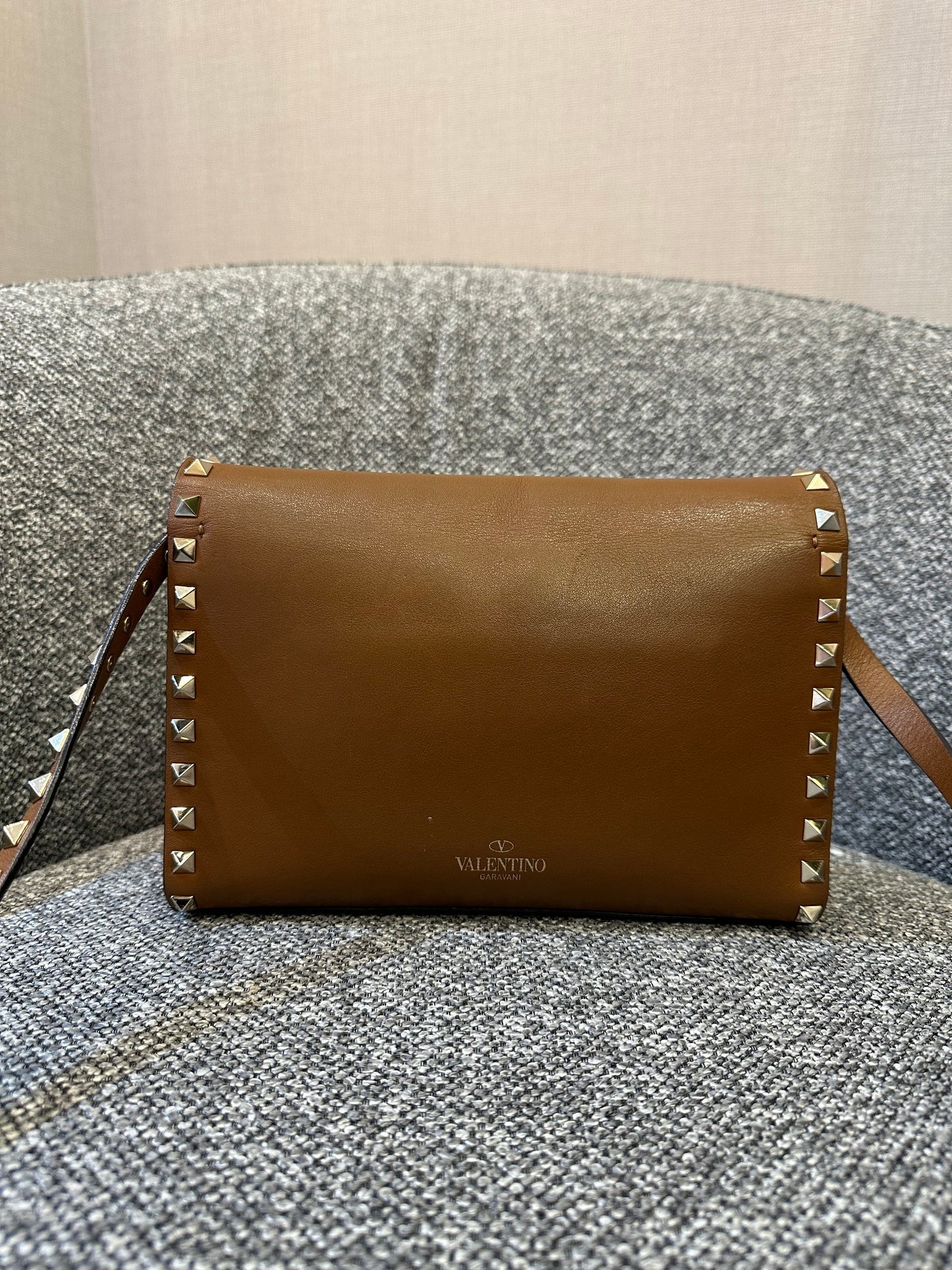 Valentino Garavani Rockstud in Brown Leather