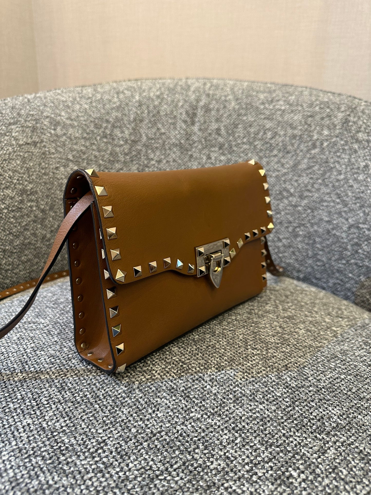Valentino Garavani Rockstud in Brown Leather