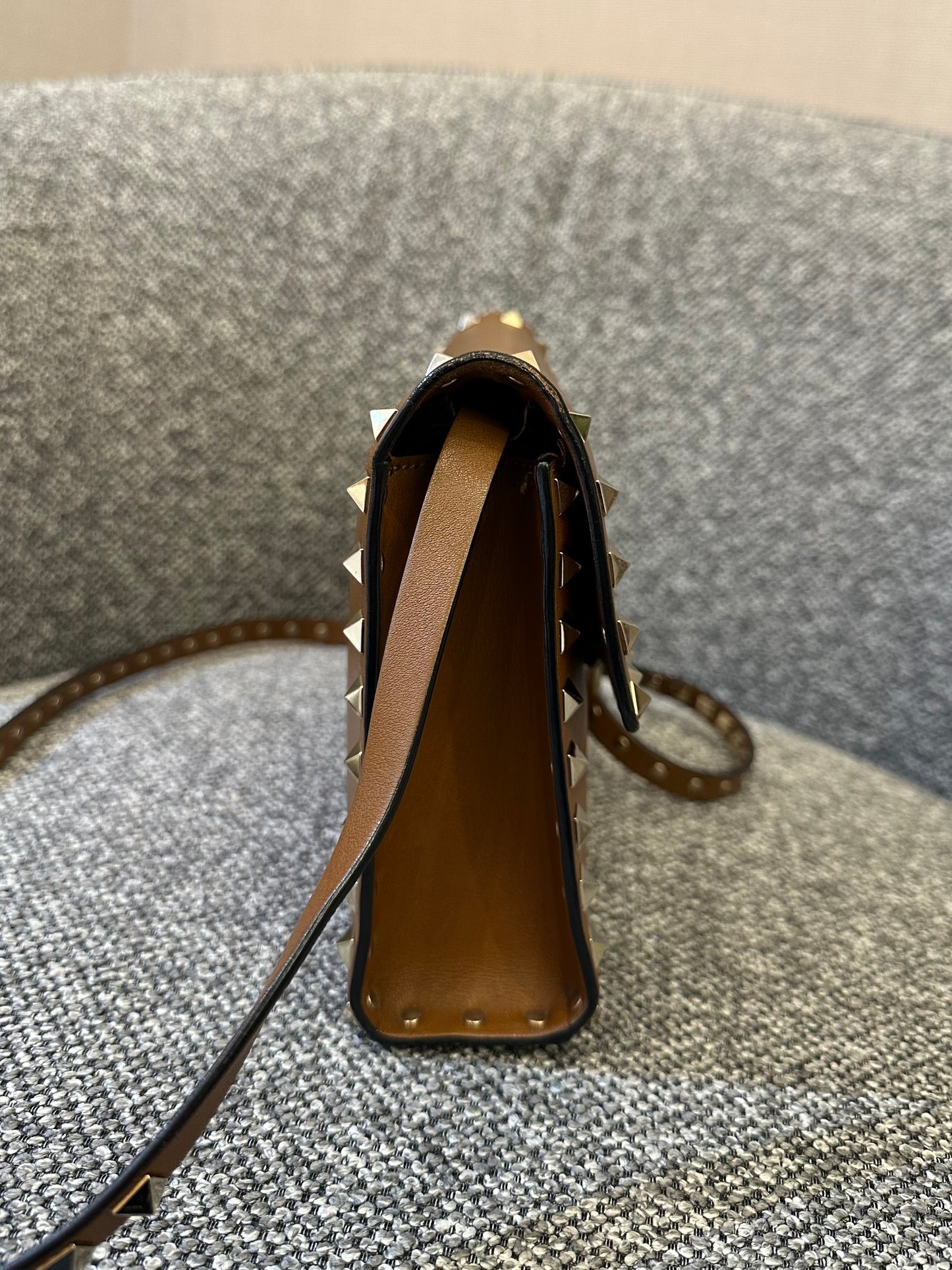 Valentino Garavani Rockstud in Brown Leather