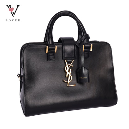 Baby Monogram Cabas In Black Leather
