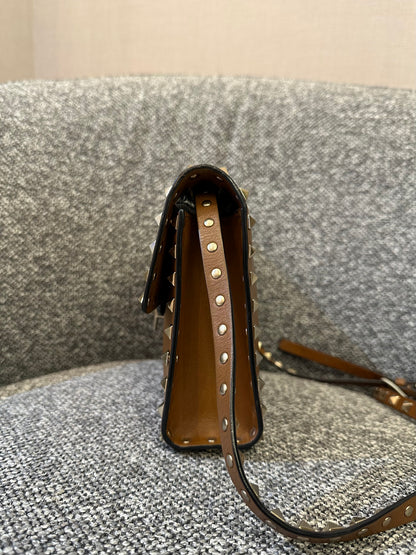 Valentino Garavani Rockstud in Brown Leather