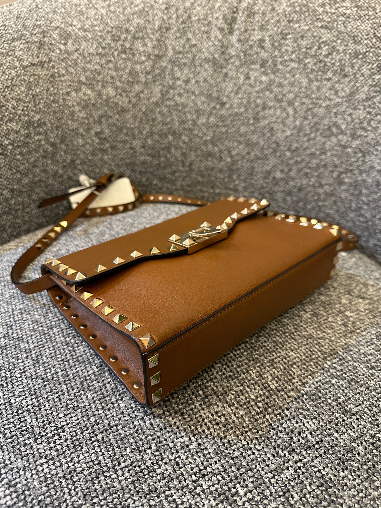 Valentino Garavani Rockstud in Brown Leather