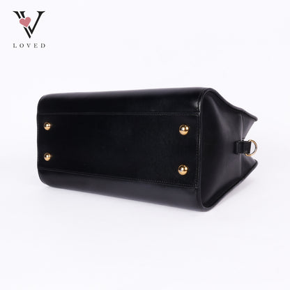 Baby Monogram Cabas In Black Leather