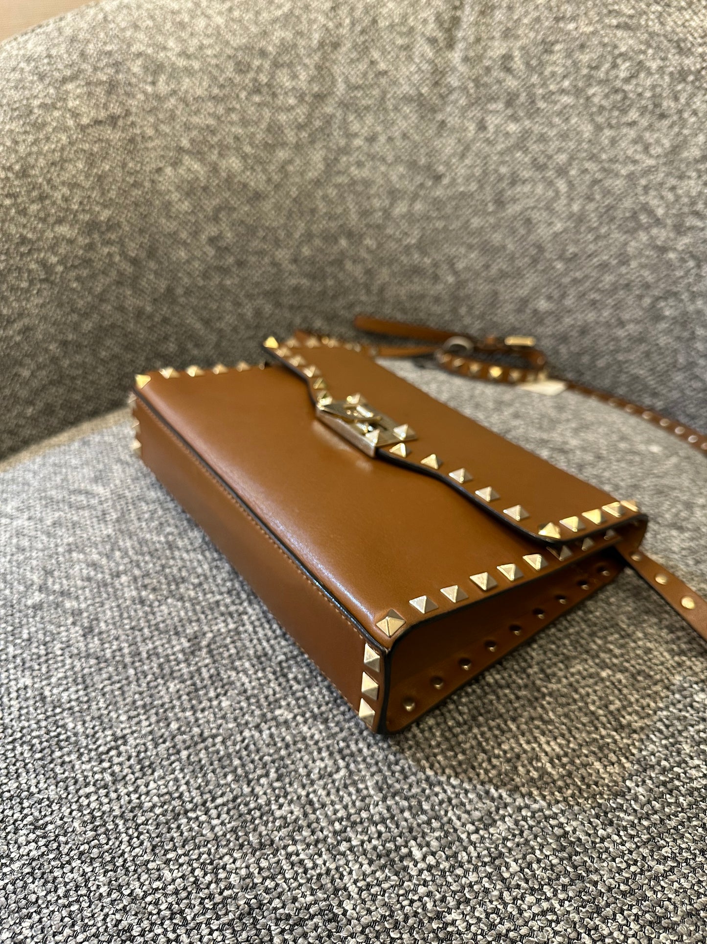 Valentino Garavani Rockstud in Brown Leather